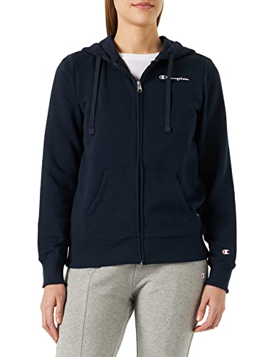 Champion Damska bluza z kapturem Legacy American Classics Powerblend Terry małe logo na zamek błyskawiczny bluza z kapturem, granatowa, L