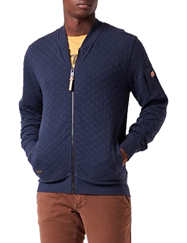 camel active Męska kurtka z dzianiny 409425/8W21, Night Blue, L