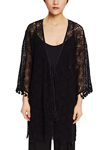 ESPRIT Damski modny szalik 042ea1q311, 001/Black, M
