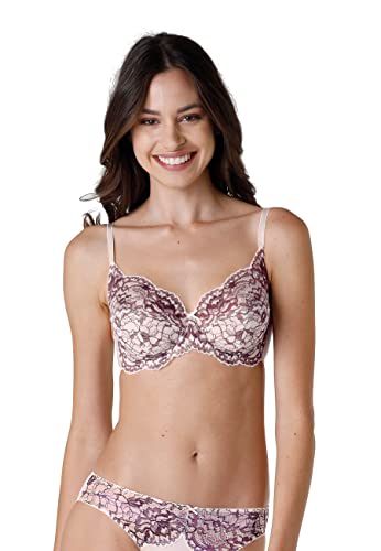 lovable italy soc. Unipersonale Sophisticated Koronkowy Biustonosz ze sznurkiem, Kość słoniowa Bordowy, 38 Kobiety, Kość słoniowa Bordeaux