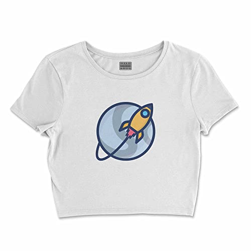 Bona Basics, Koszulka damska z nadrukiem cyfrowym,%100 bawełna, biała, casualowa, topy damskie, rozmiar: XL, biały, XL Krótki