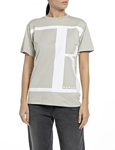 Replay Koszulka damska W3591B.000.22660, 951 SAGE pastelowa, XS