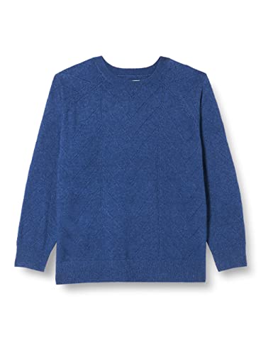 TRIANGLE Damski sweter z dzianiny z dziurkowanym wzorem, niebieski, 46