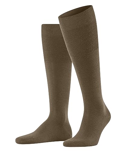 FALKE Mężczyźni Airport M KH Wełna Merynosa Bawełna długie jednokolorowe 1 Para, Brązowy (Wholegrain 5017), 43-44