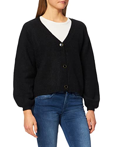 Pieces Damski sweter Pcjillo Ls Knit Cardigan Noos Bc, Czarny, XS