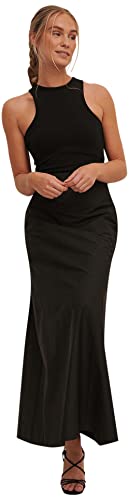 NA-KD Flowy Maxi spódnica, czarna, EU 34