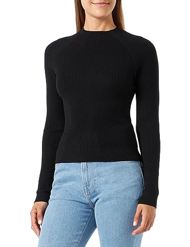 Bestseller A/S Damski sweter VMEVIE LS Highneck Boo, czarny, XS, Schwarz, XS