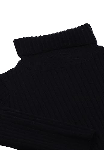 Blonda Damski sweter z golfem z długimi rękawami akryl czarny rozmiar XS/S, czarny, XS