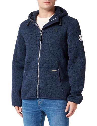 boundry Philon męska kurtka polarowa, Granatowy melanż morski, S