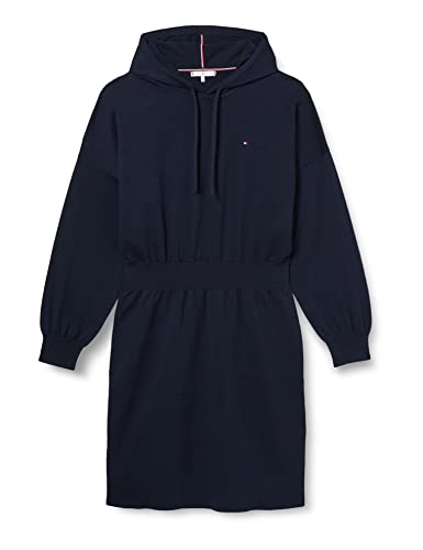 Tommy Hilfiger Damska elastyczna sukienka z kapturem Ctn, ołówkowa bluza z kapturem, sweter, pustynne niebo, XXL, Pustynne niebo, XXL