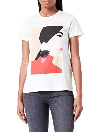KAFFE Damska koszulka z krótkim rękawem z nadrukiem