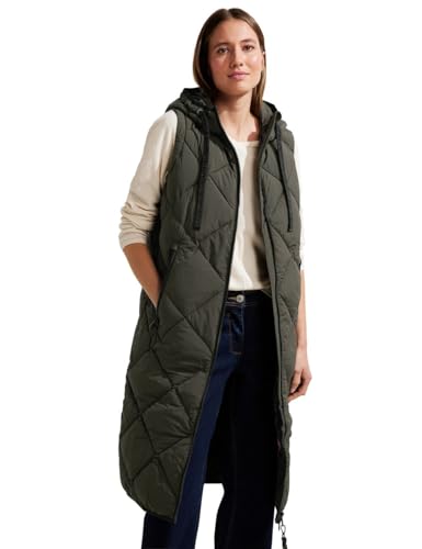 Cecil Damska kamizelka pikowana B220191, długa, Olive Crop, M, Oliwkowy Crop, M