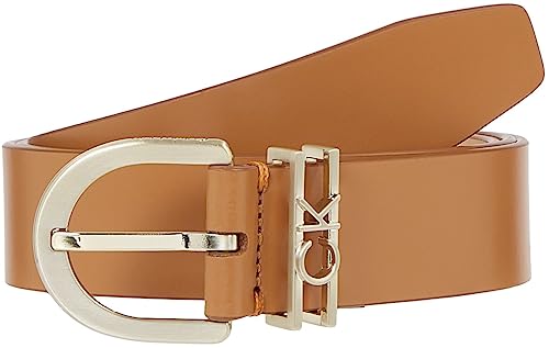 Calvin Klein Pasek damski Ck Must Ck Loop Belt 3,0 cm Pasek skórzany, Brązowy cukier, 70