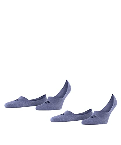 Burlington Mężczyźni Stopki Everyday 2-Pack M IN Bawełna niewidoczne jednokolorowe 2 Pak, Niebieski (Light Denim 6660), 45-46