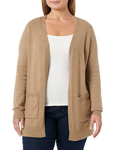 bestseller a/s Damski sweter VMLILLIE LS Pocket Cardigan GA NOOS z dzianiny, Sepia Tint/szczegóły: W. Melange, M