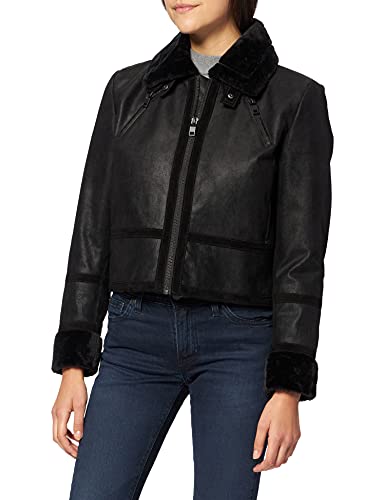 Freaky Nation Sweet Cold-fn damska kurtka skórzana, czarny/czarny, XS