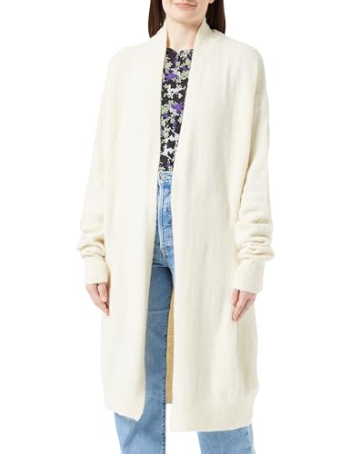 nascita Damski długi kardigan z dzianiny 19025276-NA03, kremowy, XS/S, kremowy, XS-S