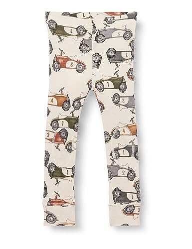 Bestseller A/S Chłopięce NMMWILLITUS Wool LONGJOHN XXIII legginsy, Moonbeam/AOP:AOP, 92, Moonbeam/Aop: aop, 92
