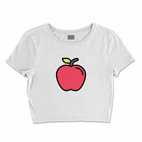 Bona Basics, Damski T-shirt basic, z nadrukiem cyfrowym, 100 bawełny, biały, swobodny, damski top, rozmiar: L, biały, L Krótki