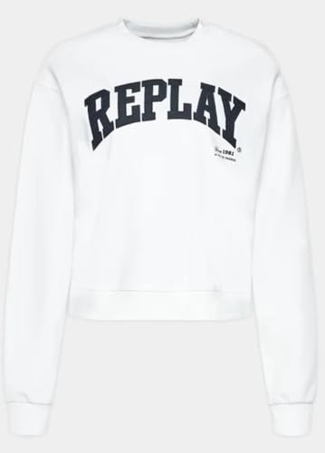 Replay damska bluza cropped, 001 White, L