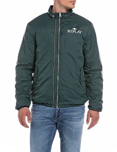 REPLAY Męska kurtka nylonowa M8325, ciemnozielona 135, XS, Dark Green 135, XS