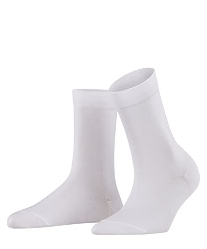 FALKE Kobiety Skarpety Cotton Touch W SO Bawełna jednokolorowe 1 Para, Biały (White 2000), 39-42