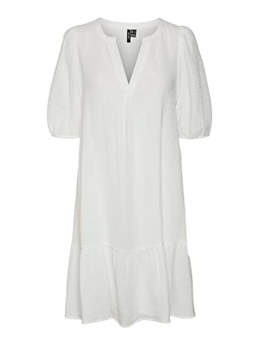 VERO MODA Sukienka damska VMNATALI 2/4 ABK, Snow White, S, Snow White, S