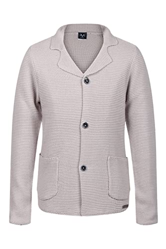 19V69 ITALIA Męska kurtka Joey Cream z dzianiny, kremowa, XL (4 sztuki), kremowy, XL