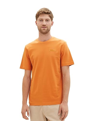 TOM TAILOR T-shirt męski, 32243 – Tomato Cream Orange, XXL