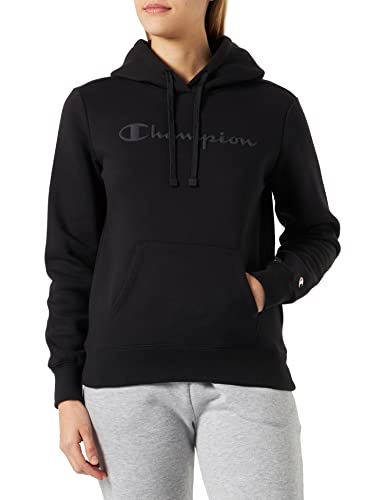 Champion Damska bluza z kapturem Legacy American Classics Powerblend z polarem, czarny odcień w tonie, S