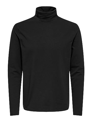 ONLY & SONS sweter męski golf, czarny, XS