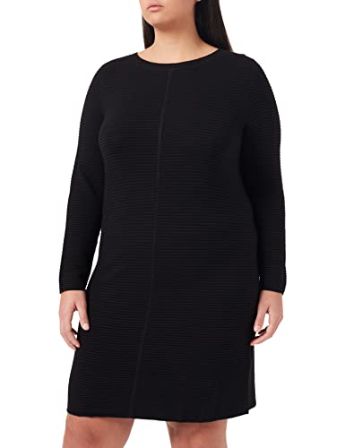 TOM TAILOR MY TRUE ME Damski Sukienka midi w paski 1028613, 14482 - Deep Black, 44 Duże rozmiary