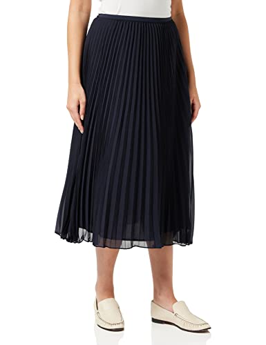 French Connection Ella szyfonowa plisowana spódnica, granatowa, XL, granatowy, XL