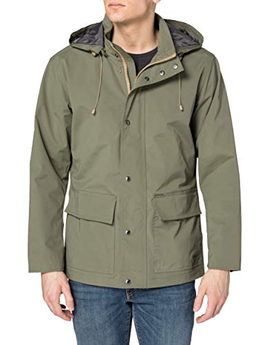 Cortefiel Męska kurtka parka Con Capucha Desmontable, zielony, M