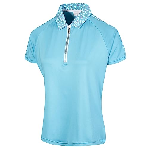 Island Green Golf damskie oddychające szybkoschnące odprowadzające wilgoć koszulki polo, Aqua, M, 2242 - Aqua, M