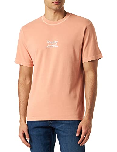 Replay Męski T-shirt M6592, 267 Pagoda RED, M, 267 Pagoda Red, M