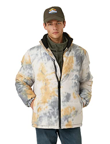 Koton Męski płaszcz z wysokim dekoltem, Szary wzór (9D1)