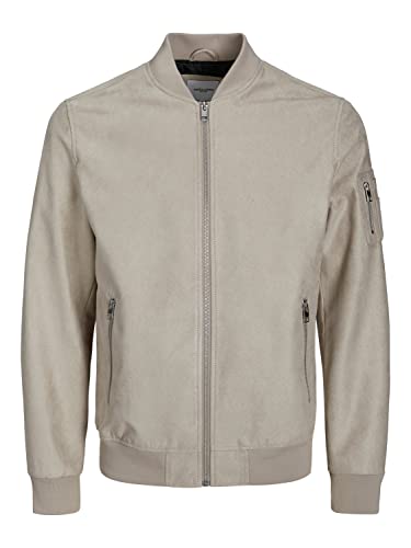 JACK & JONES Męska kurtka skórzana Jjrocky Fs Bomber, Stringi., L