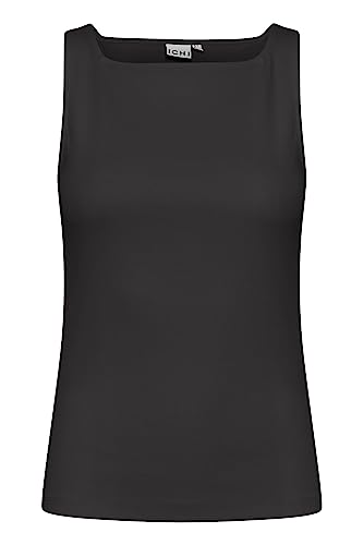 ICHI Damska koszulka IHORETA na ramiączkach/Cami Shirt, 194008/czarna, L, 194008/Black, L