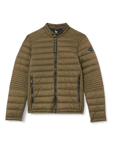Replay Męska kurtka pikowana slim fit, 928 ciemny oliwkowy, S