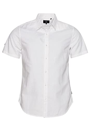 Superdry Koszula męska z krótkim rękawem, Optyczny, XL