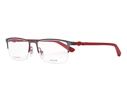 Police Unisex Pitch 1 okulary przeciwsłoneczne, metalizowane aluminium matowe cegły kolor czerwony, XL, Metalizowane aluminium - matowy cegła w kolorze czerwonym, XL