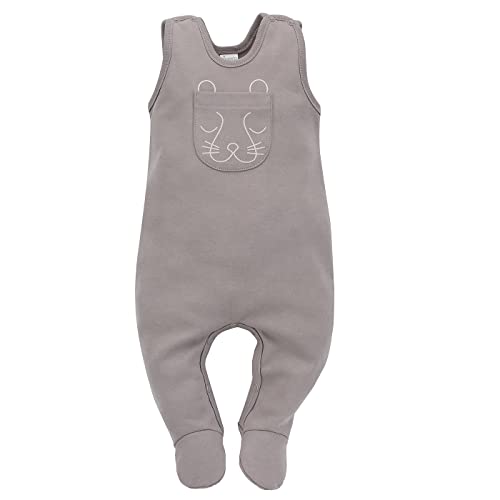 Pinokio Dziecięcy kombinezon Slow Life, 100% cotton bejge z kieszenią tylną, uniseks rozm. 50-68 (56), Bejge, 56