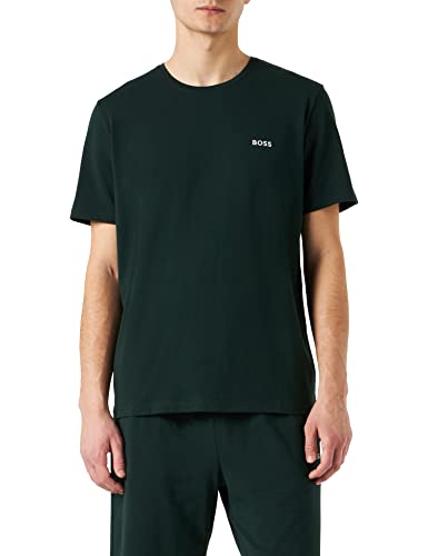 BOSS Męski T-shirt Mix & Match z logo, Open Green343, XL