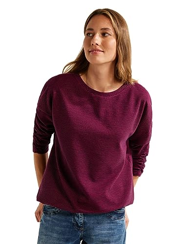 Cecil Damska koszulka z rękawem 3/4 w paski, Cool Pink, L
