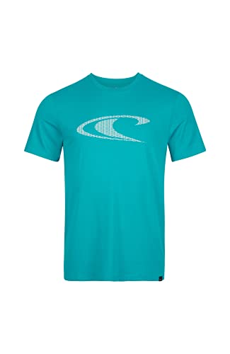 O'Neill Męski T-shirt z krótkimi rękawami, falisty wzór, podkoszulek (2 sztuki), 15014 Tile niebieski, XS-S