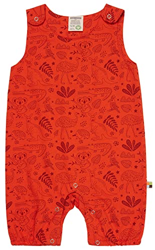 loud + proud Unisex dziecięce śpioszki z nadrukiem piłkarza, certyfikat GOTS, Copper, 62/68