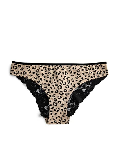 Koton Damskie figi lacy brazylijskie, Brązowy wzór (26 g), S