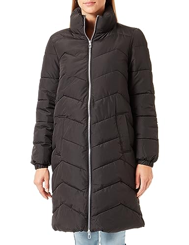 Bestseller A/S Damski płaszcz VMLIGA Coat BOOS CP, czarny, S, Schwarz, S