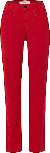 BRAX Damskie spodnie Carola New Corduroy, Salsa, 34W / 34L